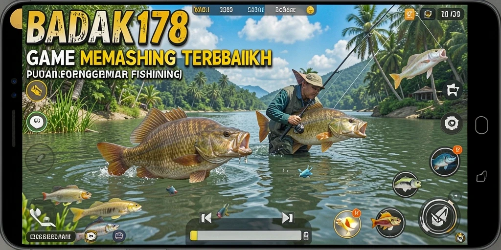 Screenshot BADAK178 menunjukkan aksi memancing yang seru dan mendebarkan.