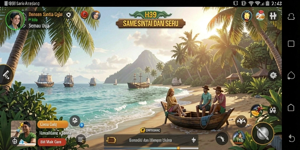 Tangkapan layar H89 menunjukkan karakter lucu dan gameplay yang menghibur.