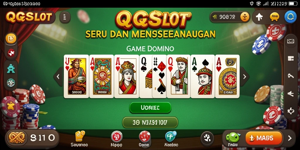 Tampilan menarik gameplay Domino QQSLOT yang seru.