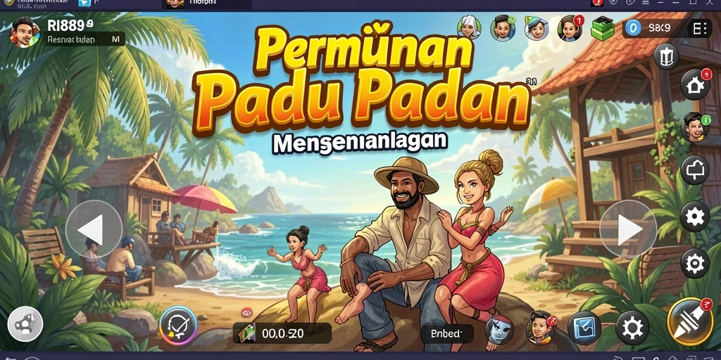 Tampilan grafis menakjubkan dari game Match-3 RI889.