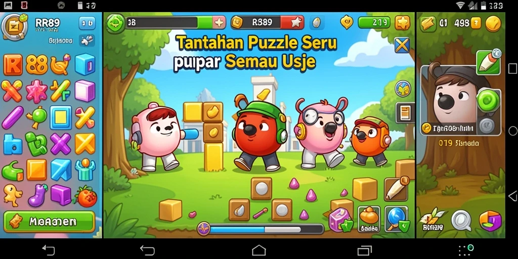 Screenshot gameplay RR89 yang menampilkan tantangan puzzle seru.