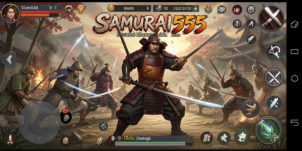 Tampilan menakjubkan dari pertempuran di dalam SAMURAI555.