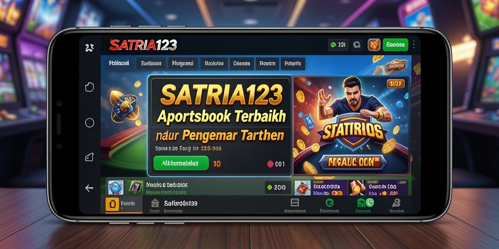 Screenshot menunjukkan antarmuka SATRIA123 saat memasang taruhan olahraga.