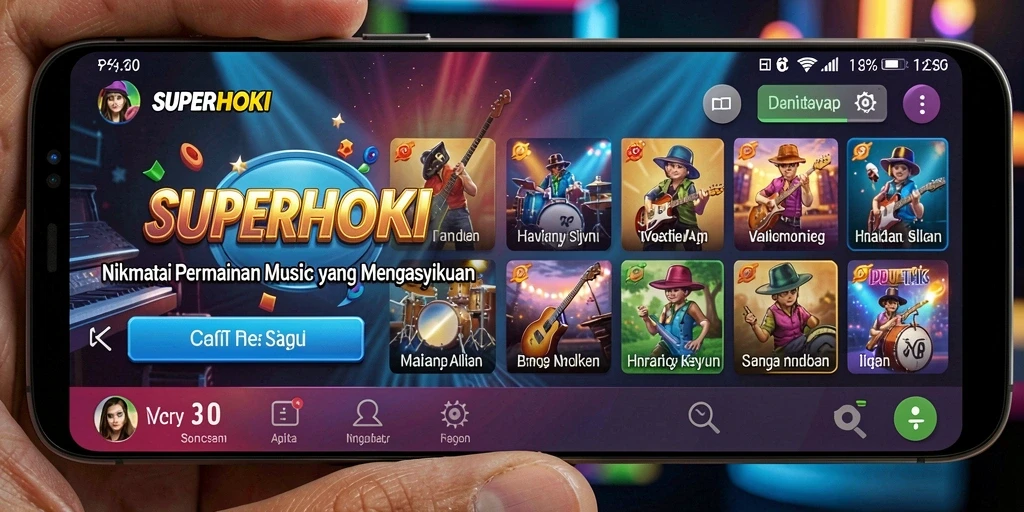 Tampilan gameplay SUPERHOKI yang menyenangkan dan interaktif.