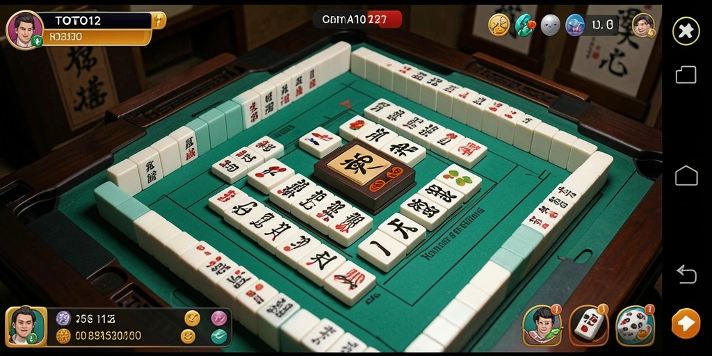 Tampilan gameplay TOTO12 dengan ubin Mahjong yang menarik.